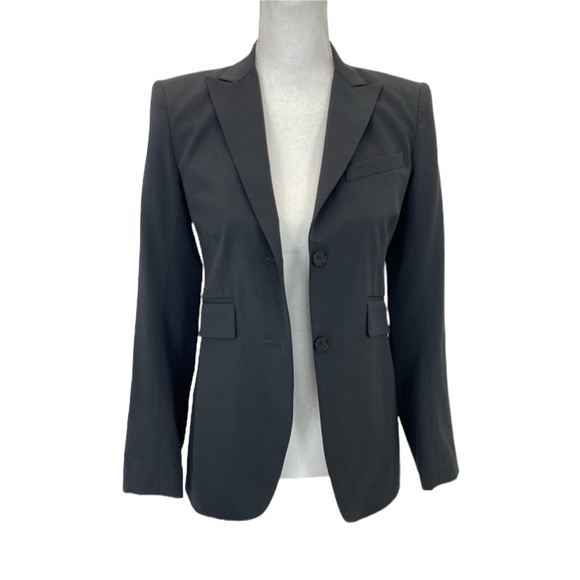 Theory Stretch Wool Equestrian Style Jacket Size 0 Black - Picture 9 of 16
